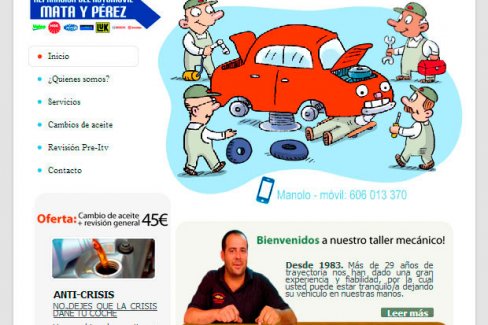 Diseño web Marbella. Taller mecánico en Marbella
