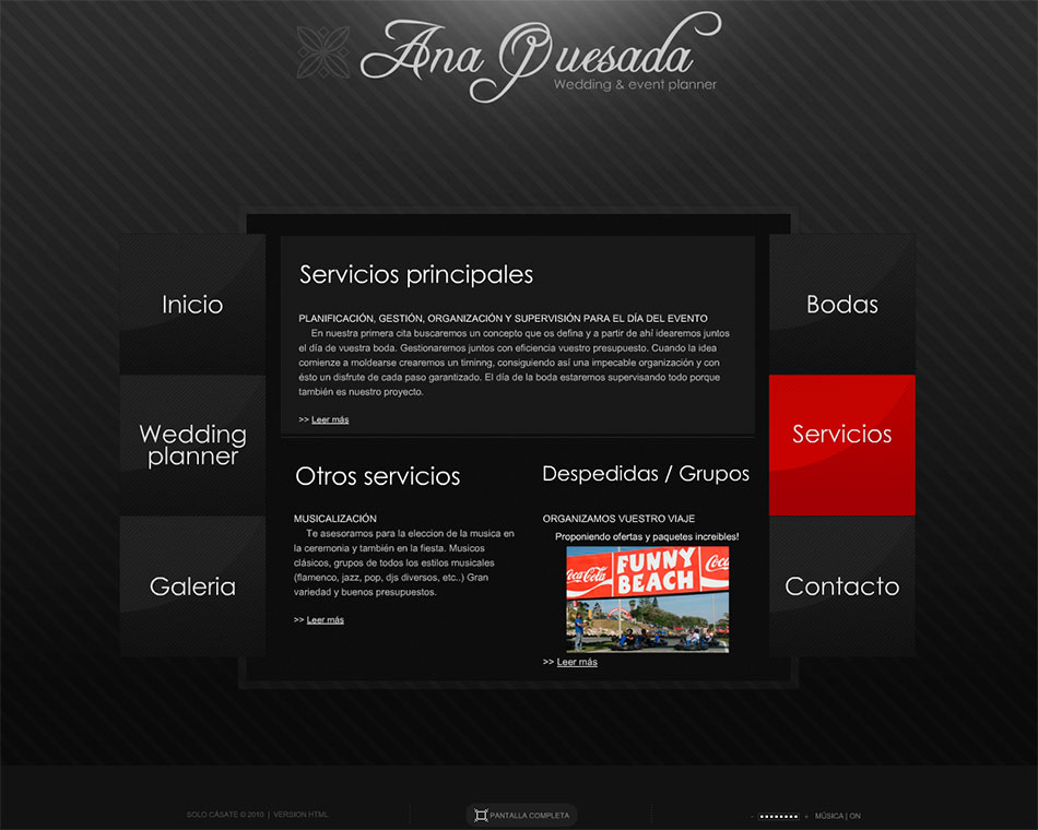 Diseño web Marbella. Wedding planner.