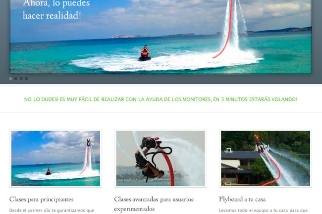 Marbella web design. Fly board