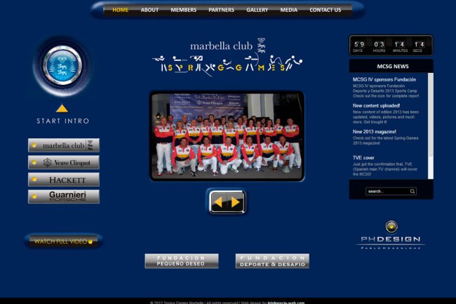 Marbella web design. Charity.