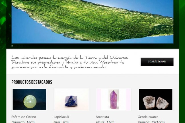Marbella web design. Tienda virtual de minerales