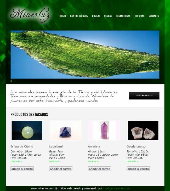 Diseño web Marbella. Tienda virtual de minerales