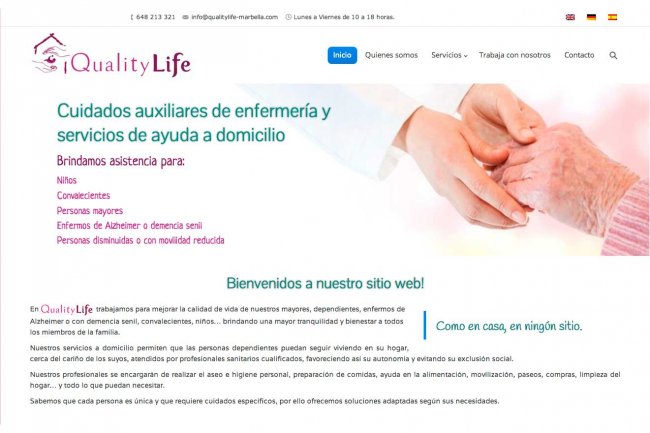 Diseño web Marbella. Servicios auxiliares de enfermeria