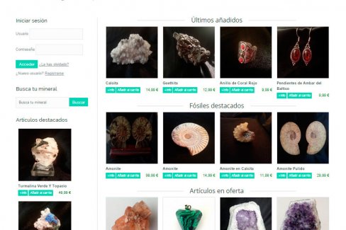 Diseño web Marbella. Tienda online de minerales