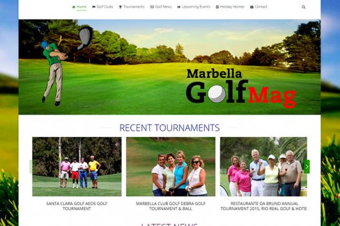 Revista online, Página principal