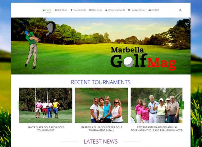 Revista online, Página principal