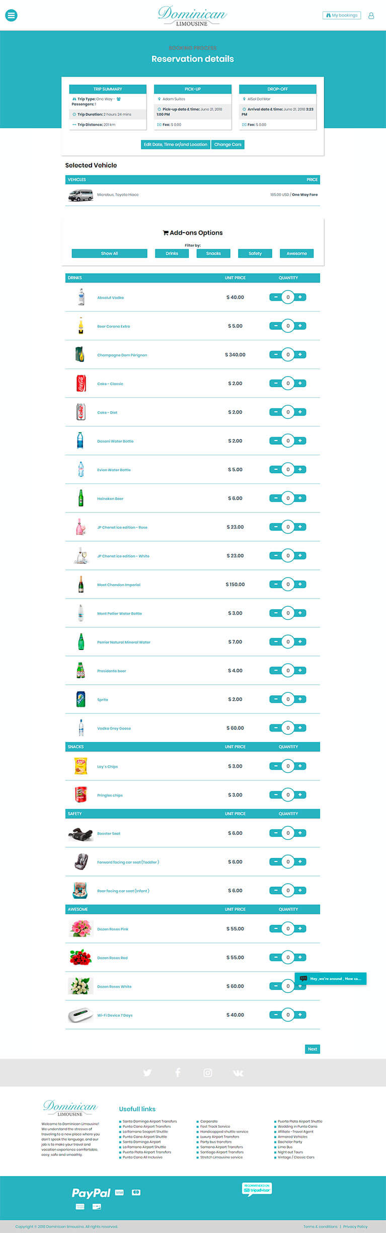 Sistema de Servicios de transporte
