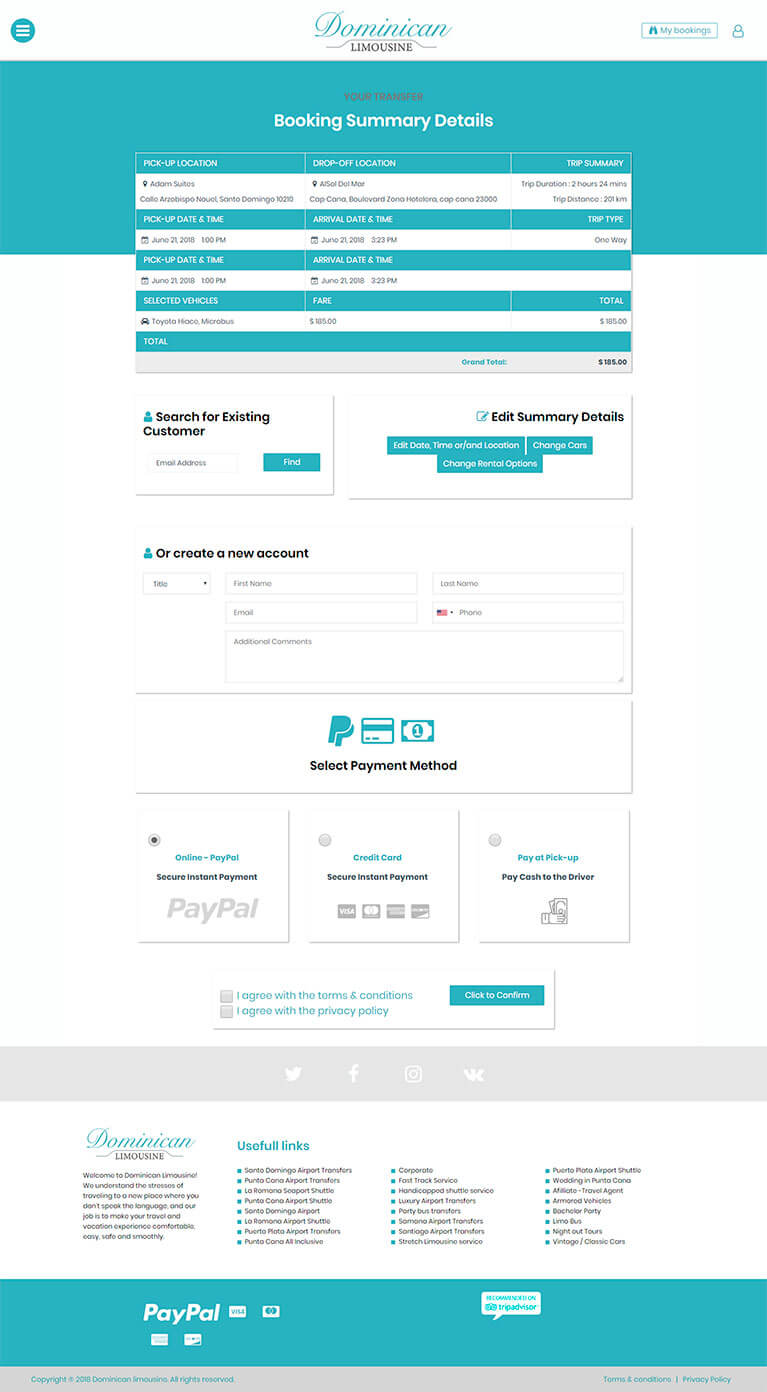Sistema de Servicios de transporte
